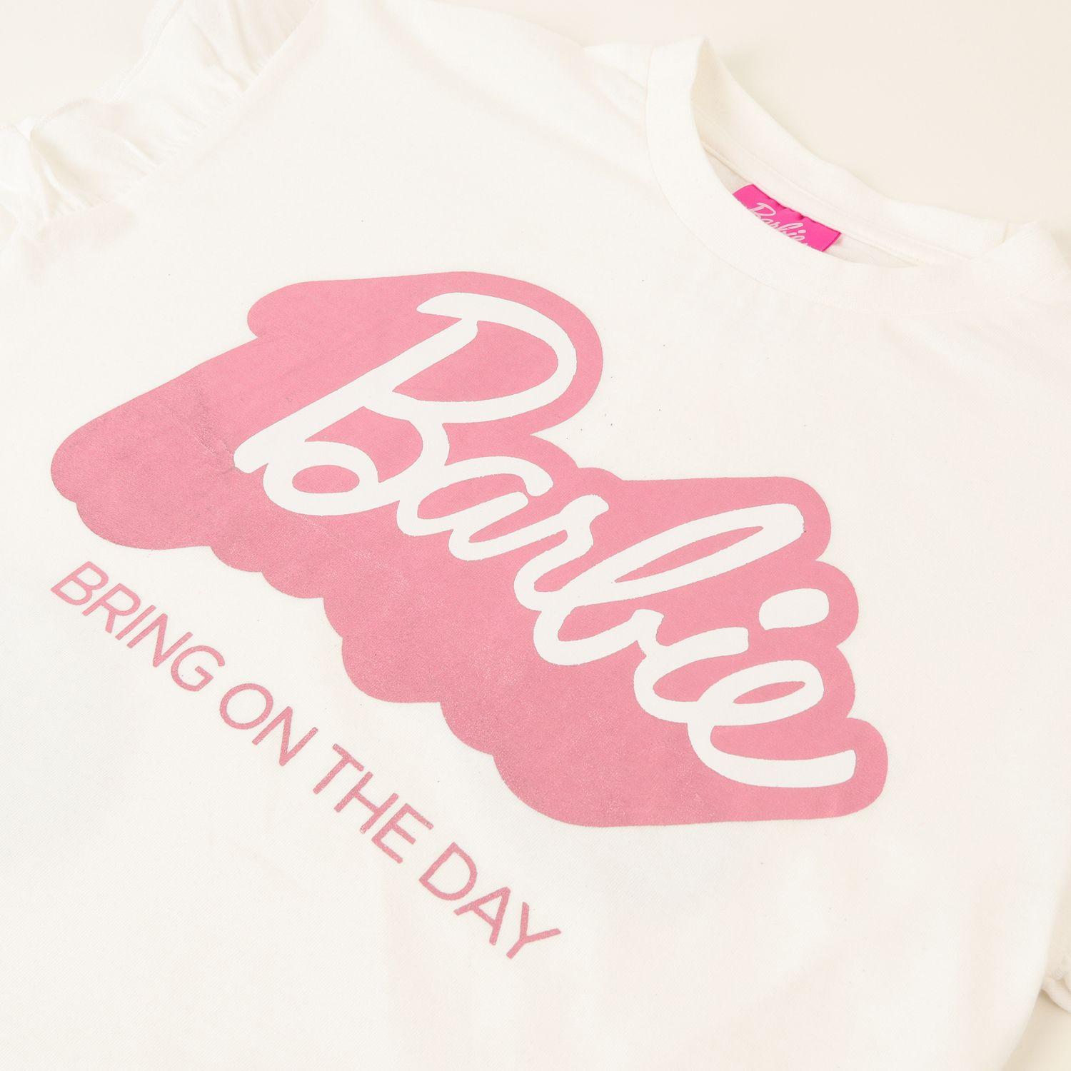 Polera Manga Corta Niña Malibu Blanco Barbie-1