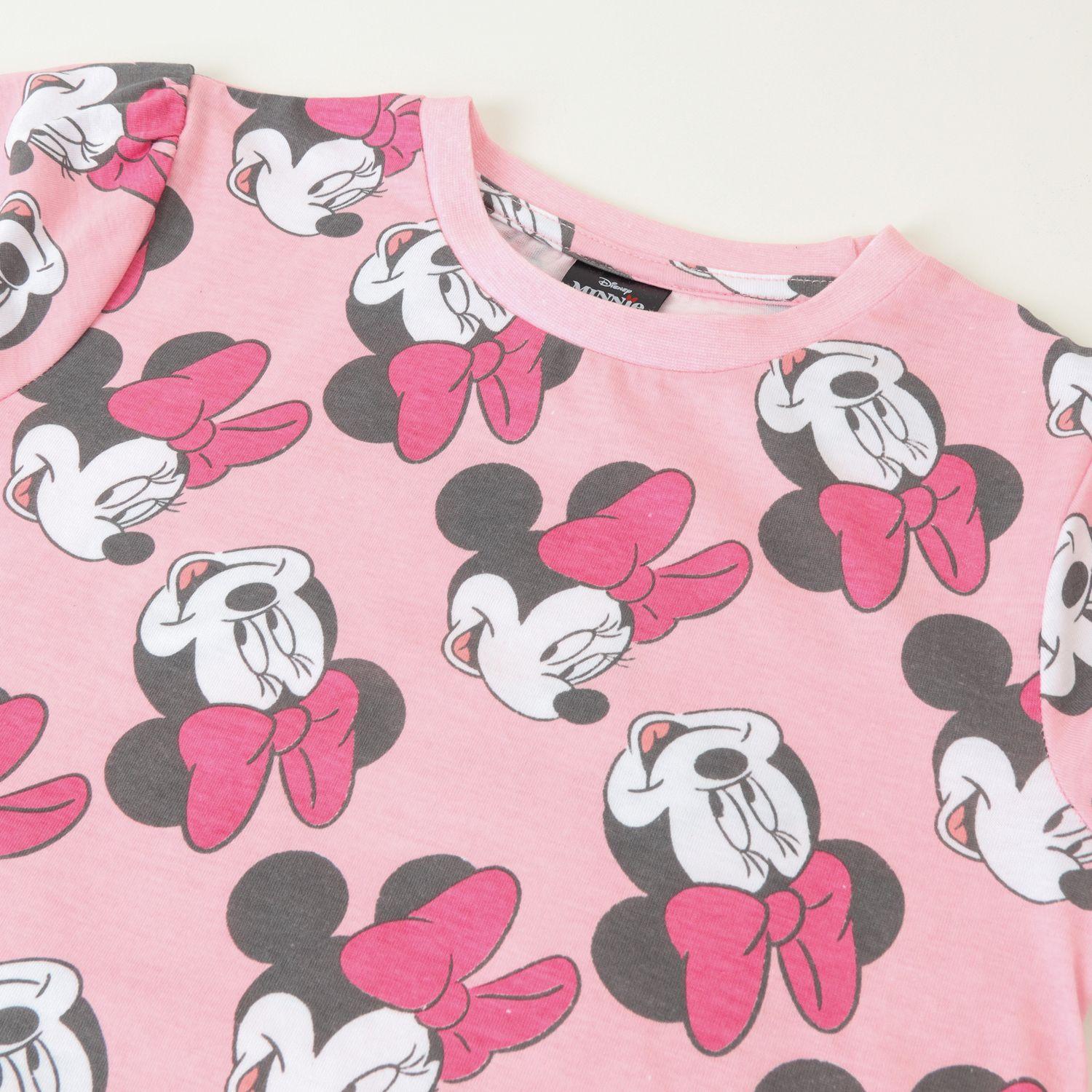 Pijama Manga Corta Niña Rosado Full Print Minnie Disney-2