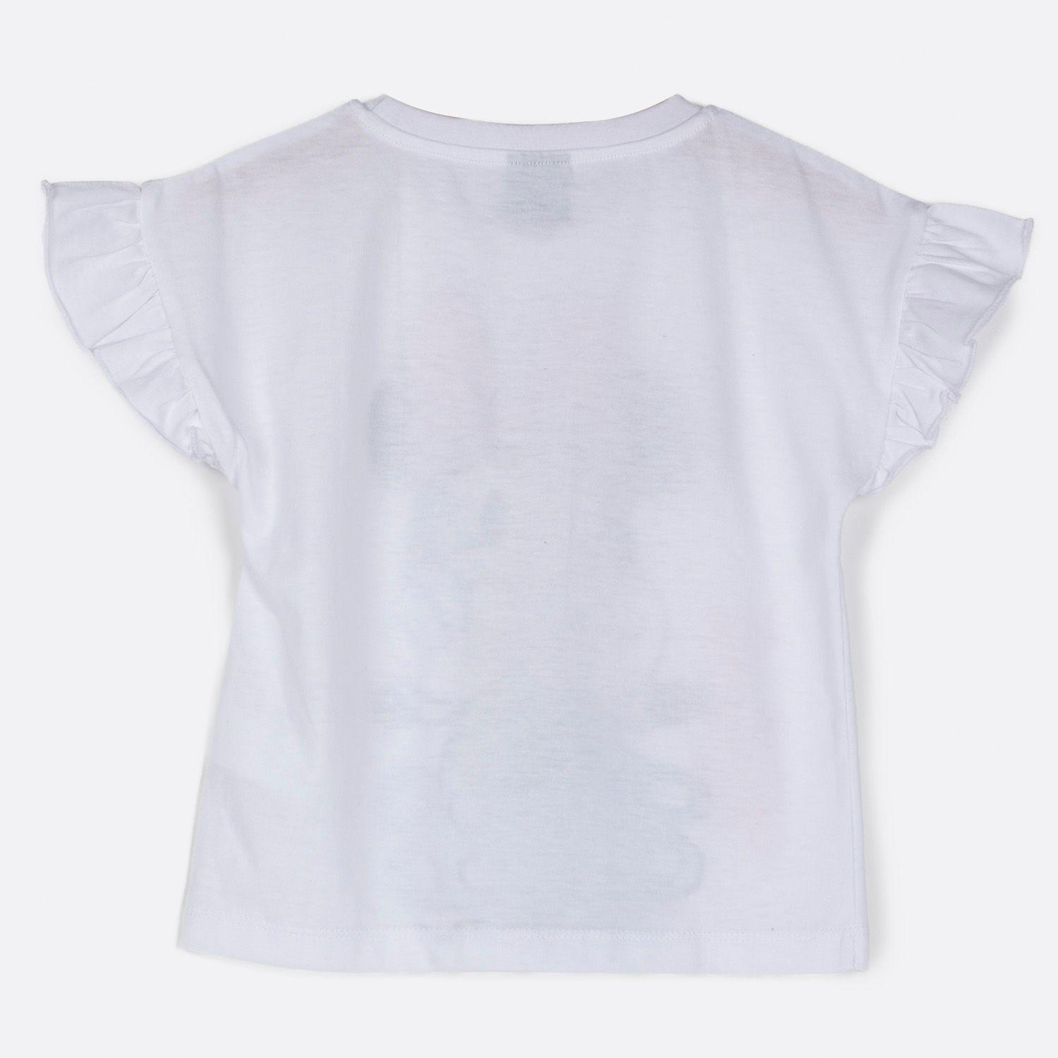 Polera Manga Corta Niña Vuelos Minnie Blanco Disney-1