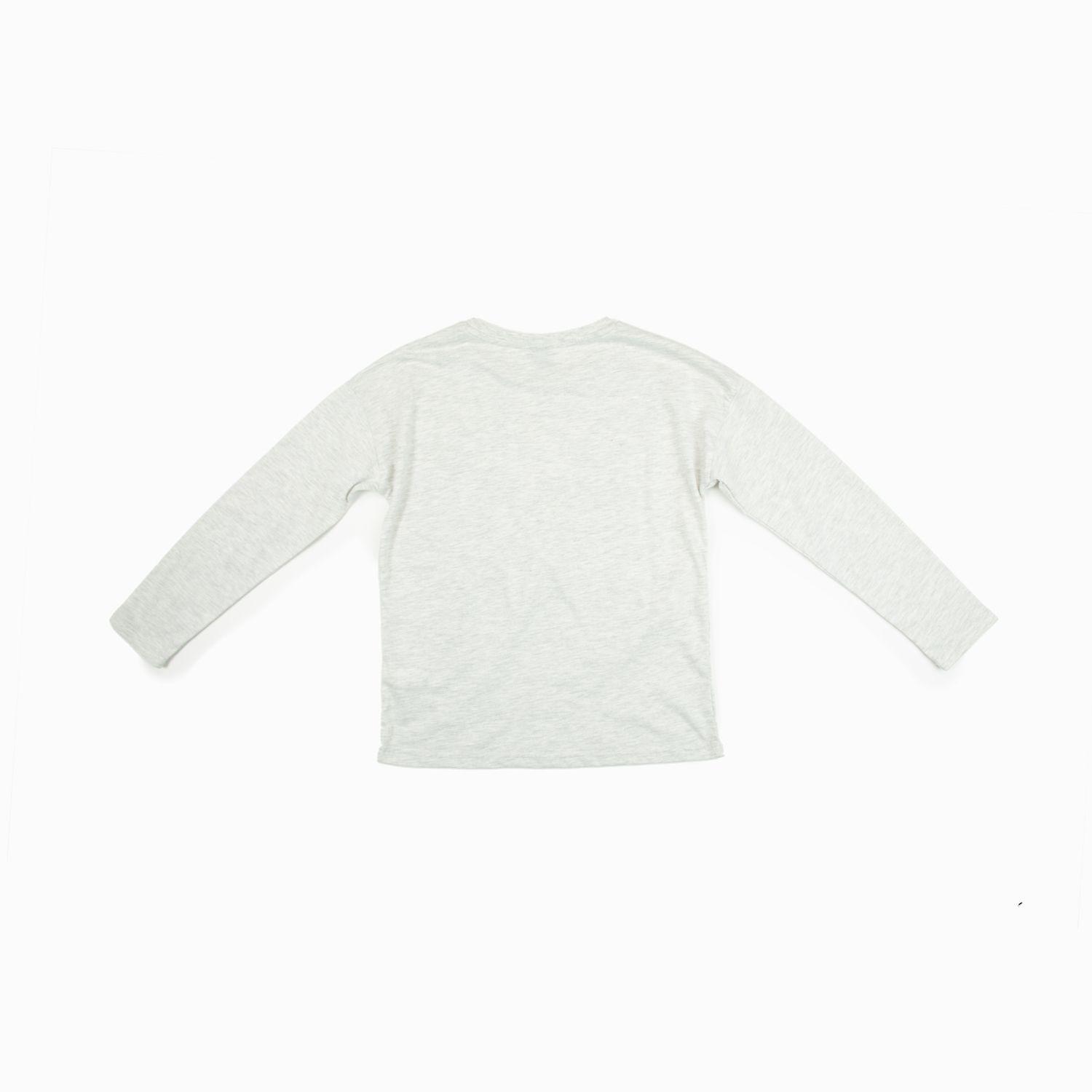 Polera Manga Larga Niña Pareja Gris Minnie Disney-1