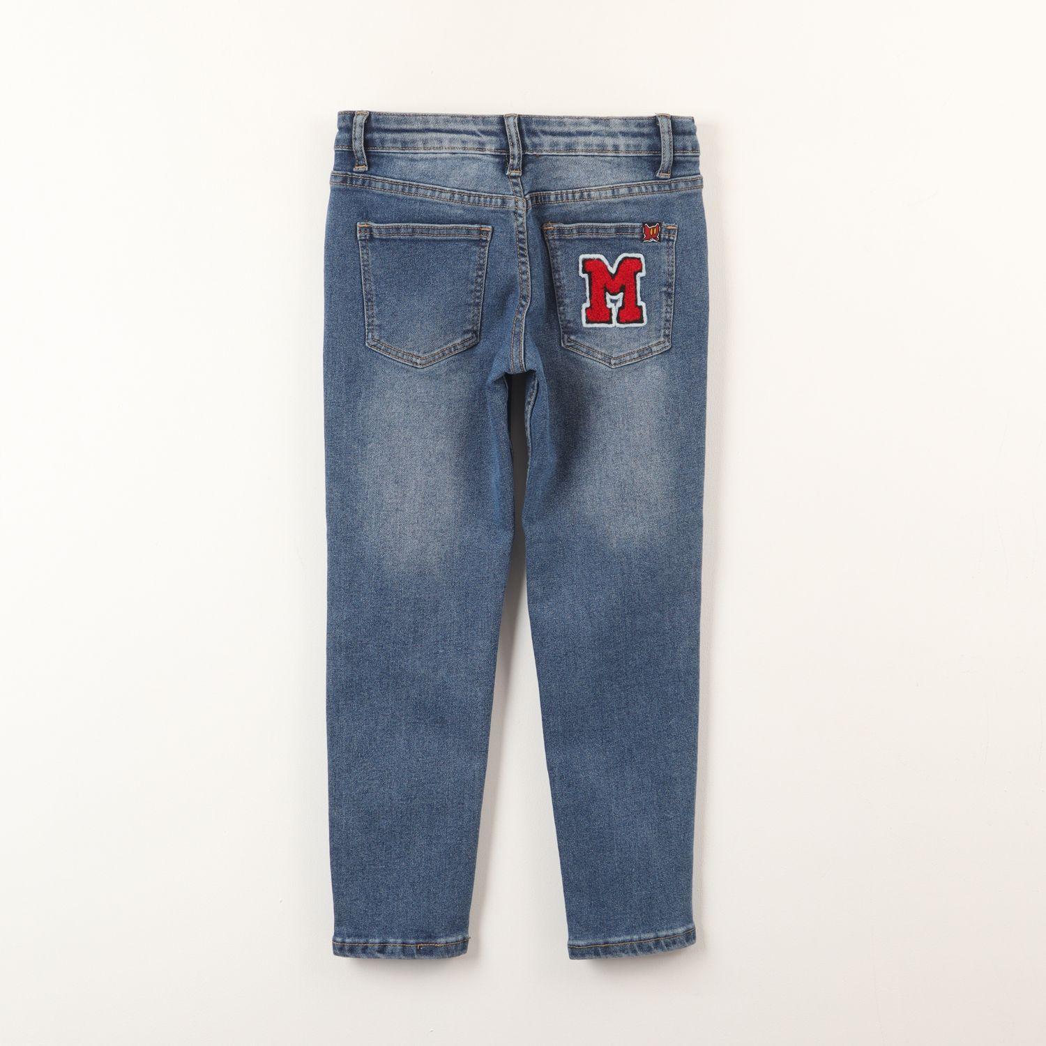 Jeans Niño Mickey Logo Azul Disney-2