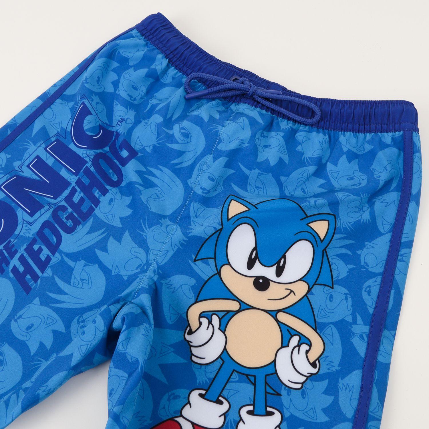 Traje de baño Niño Azul Full Print Bolsillo Sonic-2