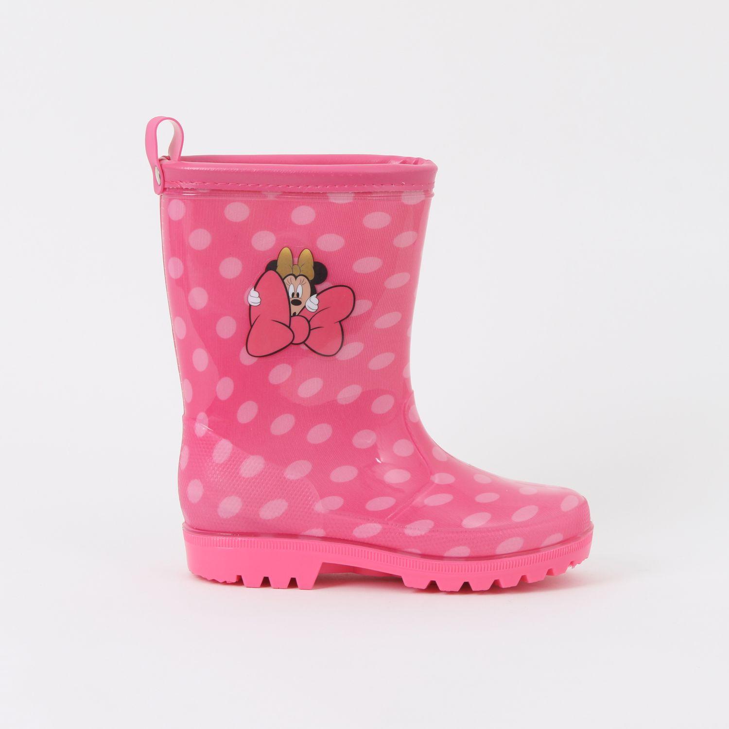 Bota de Agua Niña Cinta Minnie Rosado Disney-0