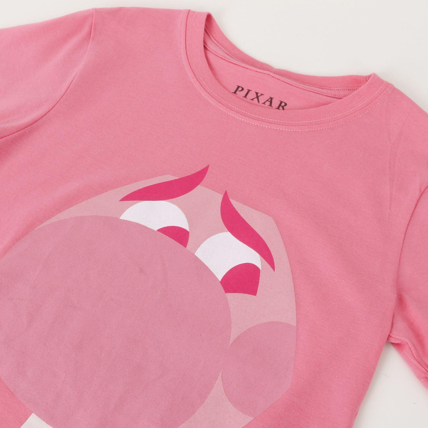 Polera Manga Corta Niña Rosado Vergüenza Pixar Disney-2