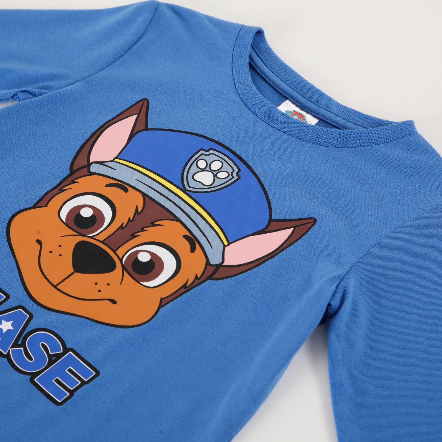 Polera Manga Larga Niño Chase The Cop Azul Paw Patrol-1