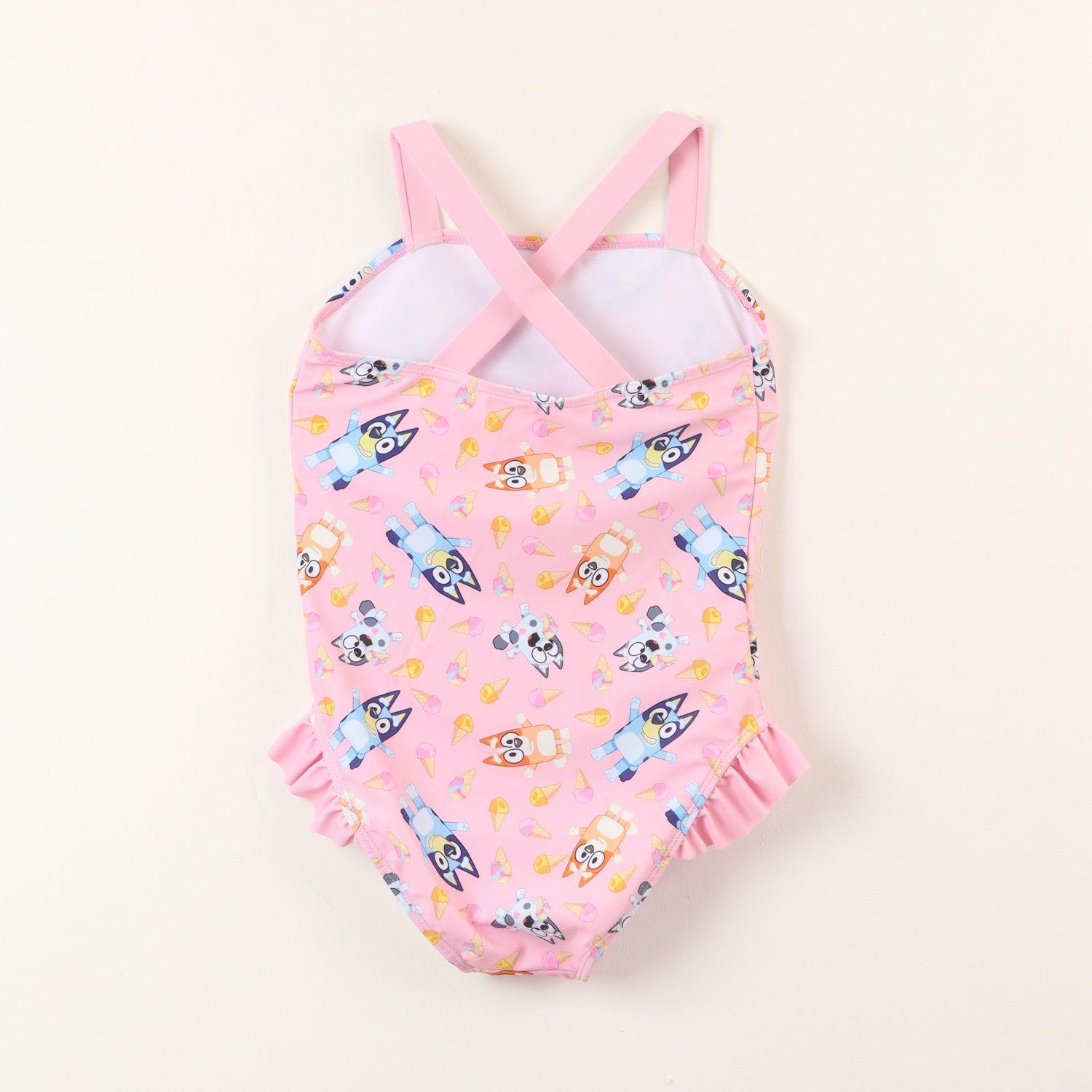 Traje de Baño Tirantes Niña Rosado Bluey & Bingo Bluey-1