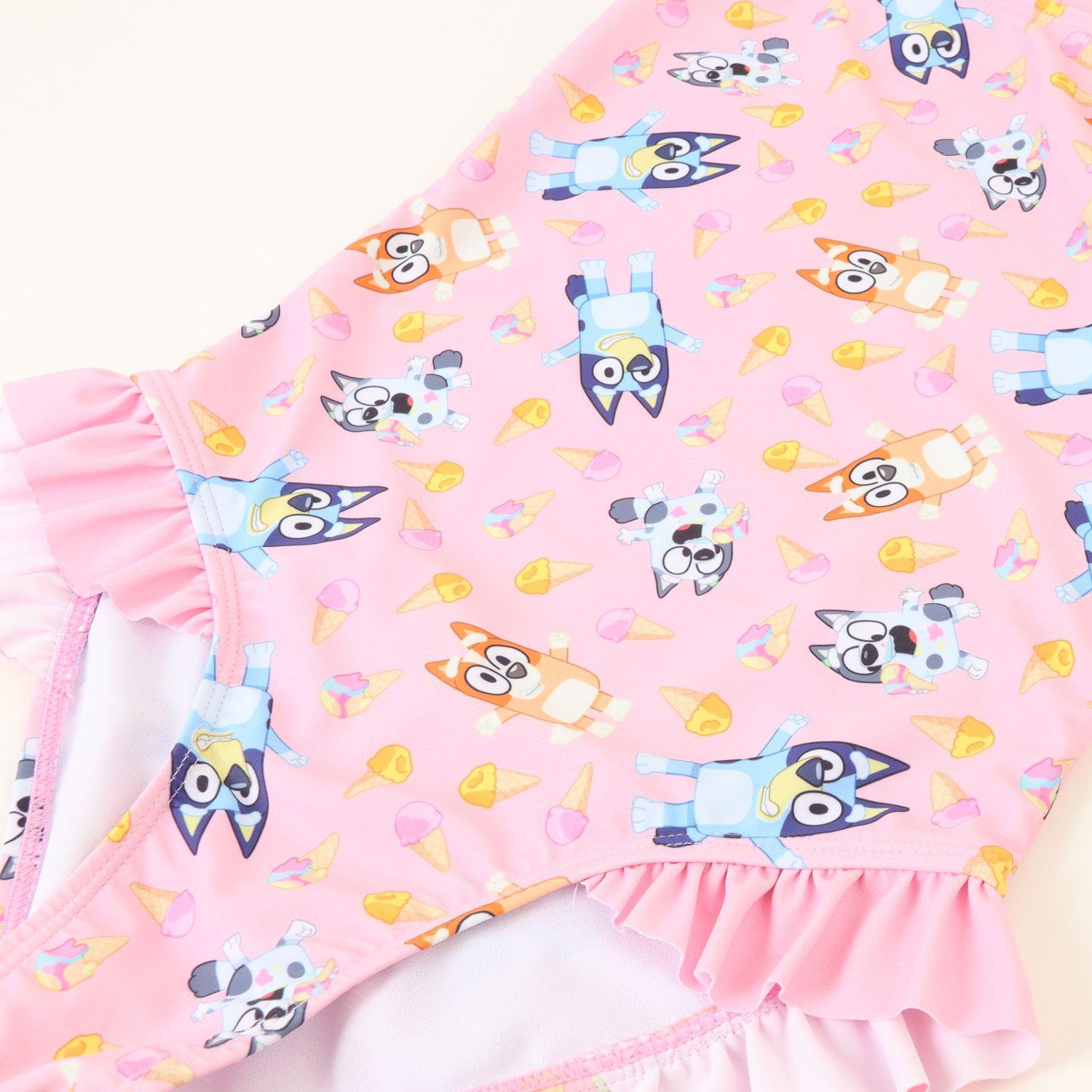 Traje de Baño Tirantes Niña Rosado Bluey & Bingo Bluey-2
