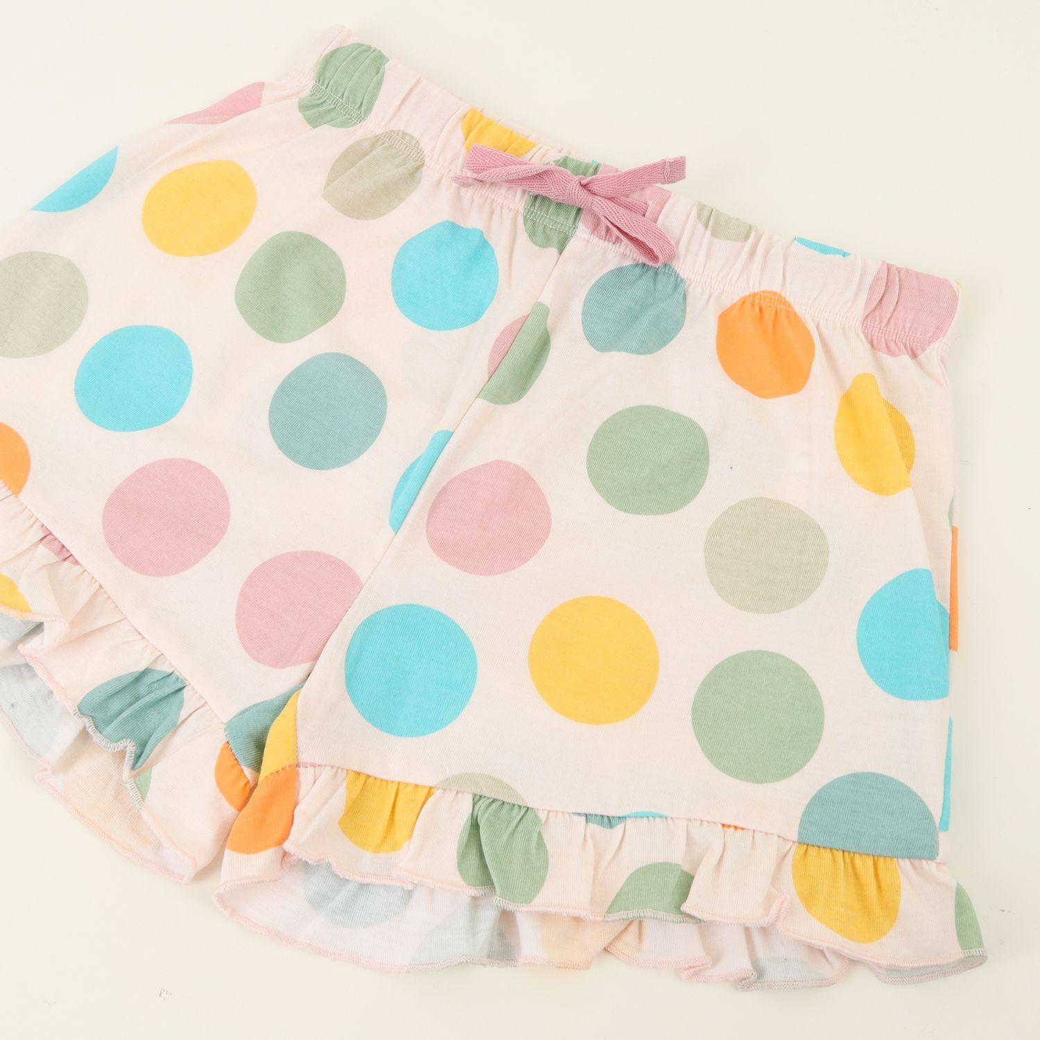 Pijama Manga Corta Niña Rosado Lunares Colores Minnie Disney-3