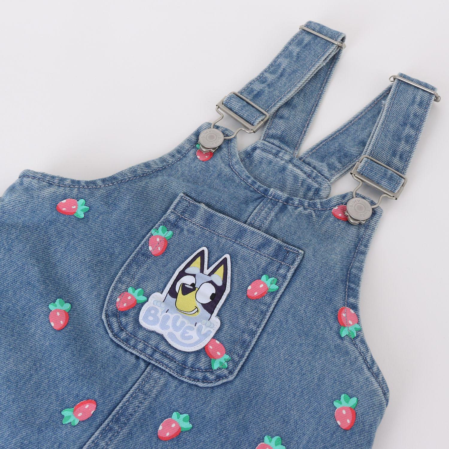 Jardinera Vestido Niña Bluey Denim-2