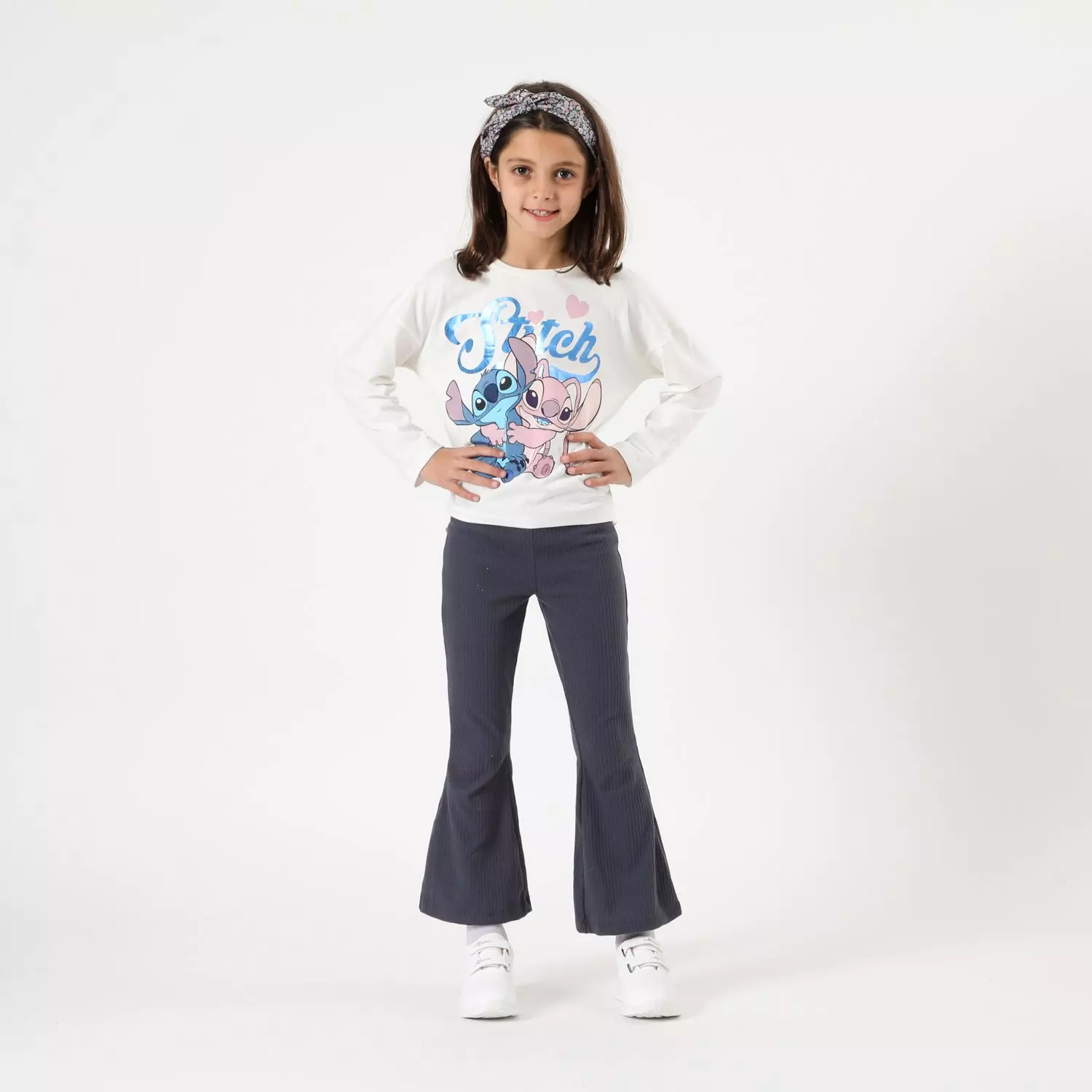 Conjunto Niña Lilo & Stitch Love Blanco Disney-0