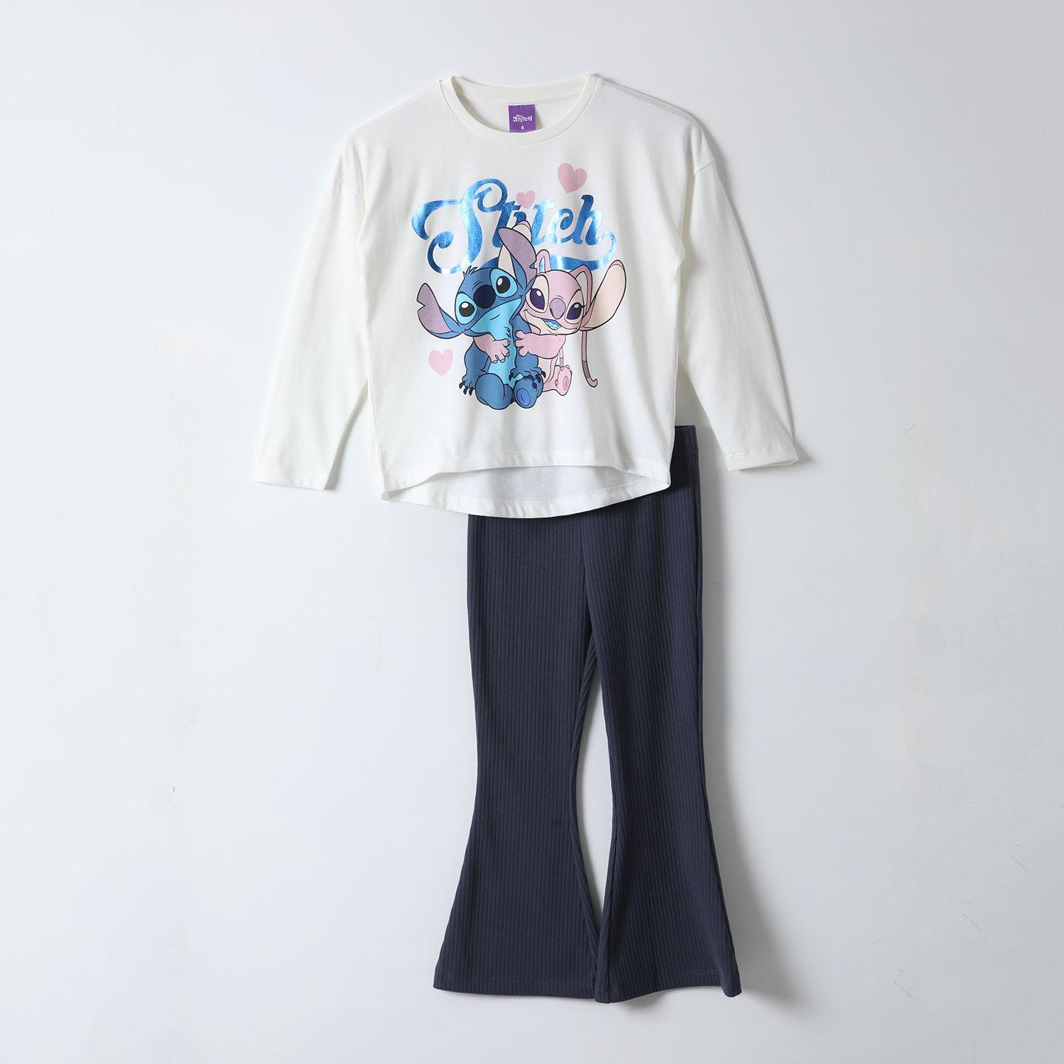 Conjunto Niña Lilo & Stitch Love Blanco Disney-3