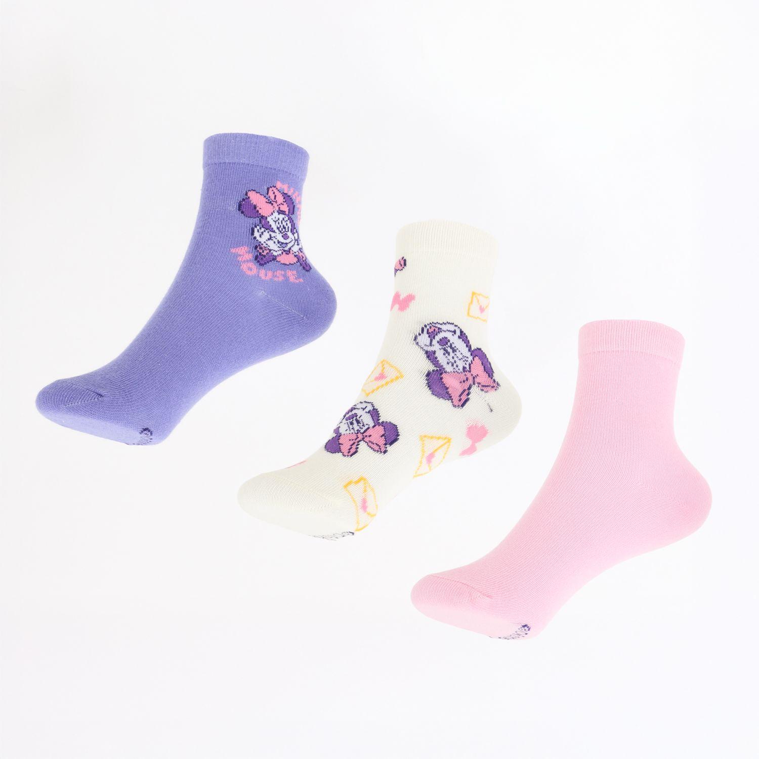 Tripack Calcetines Niña Blanco Minnie & Daisy Disney-0