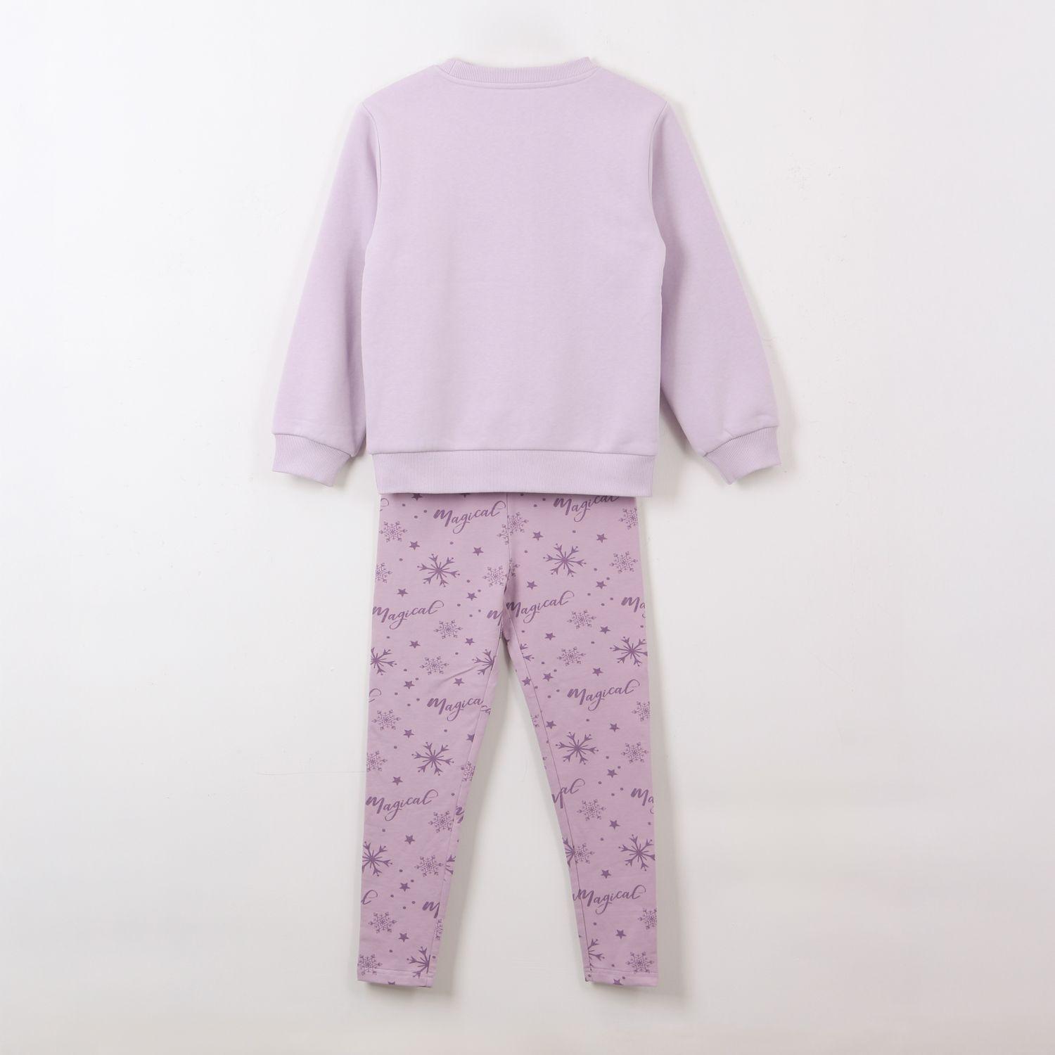Conjunto Niña Elsa Frozen Lila Disney-1