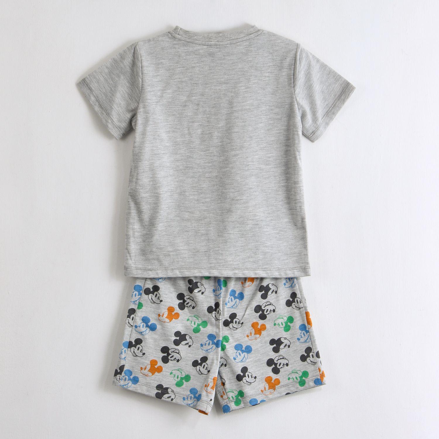 Pijama Manga Corta Niño Mickey Disney Parado Gris-1