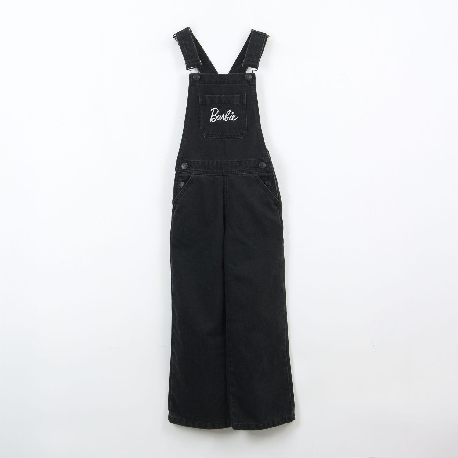 Jardinera Niña Denim Negro Logo Barbie-0