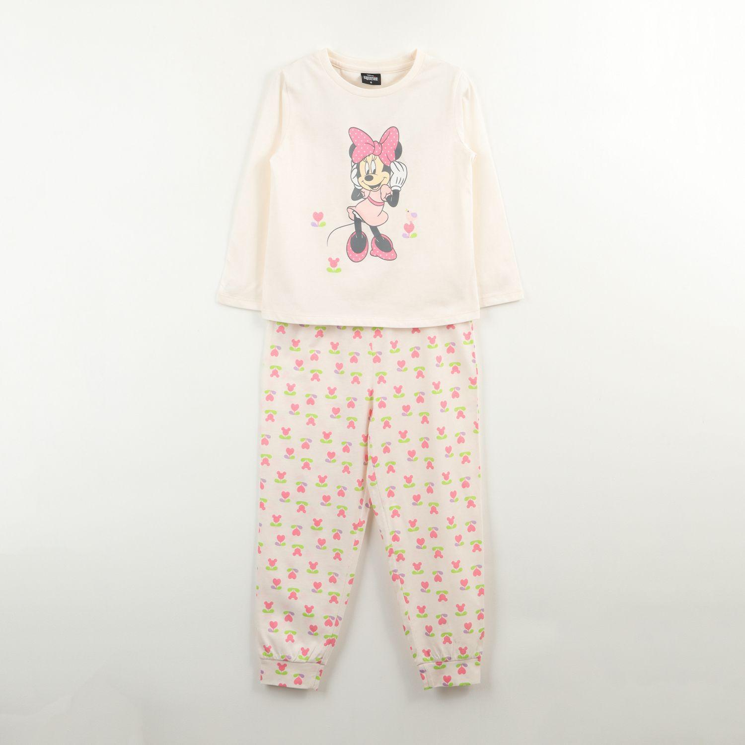 Conjunto Pijama Niña Minnie Flowers Beige Disney-0