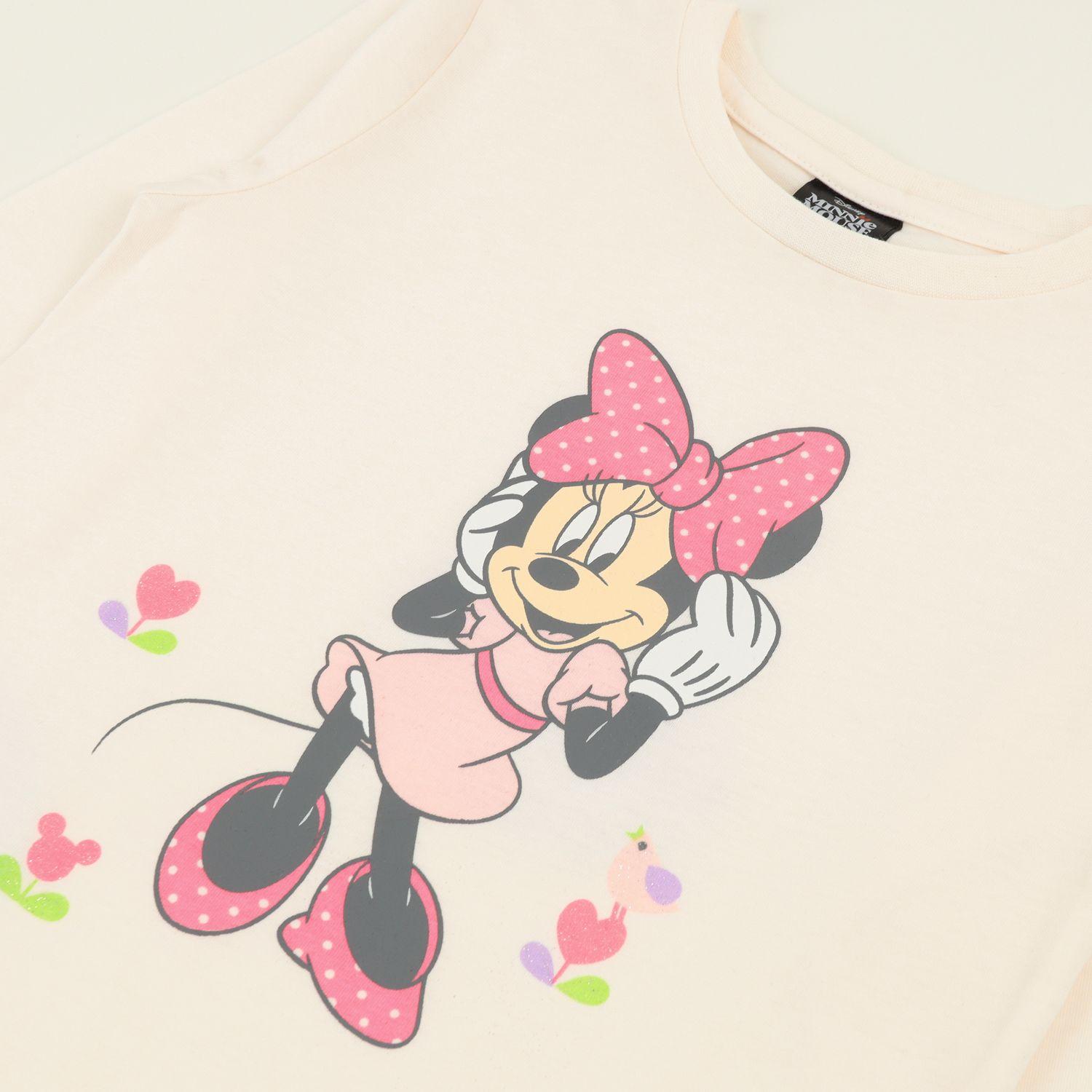 Conjunto Pijama Niña Minnie Flowers Beige Disney-1