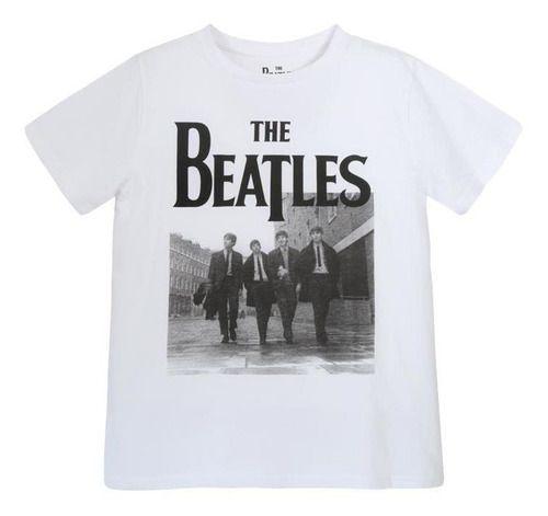 Polera Mujer Banda Blanco The Beatles-0