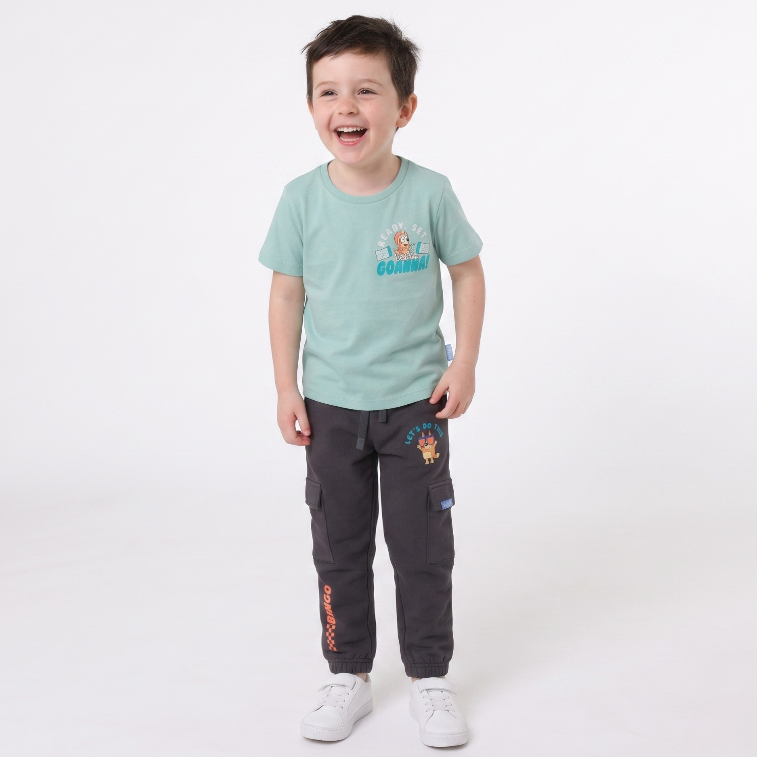 Conjunto Niño Bingo & Bluey Frente Verde-0