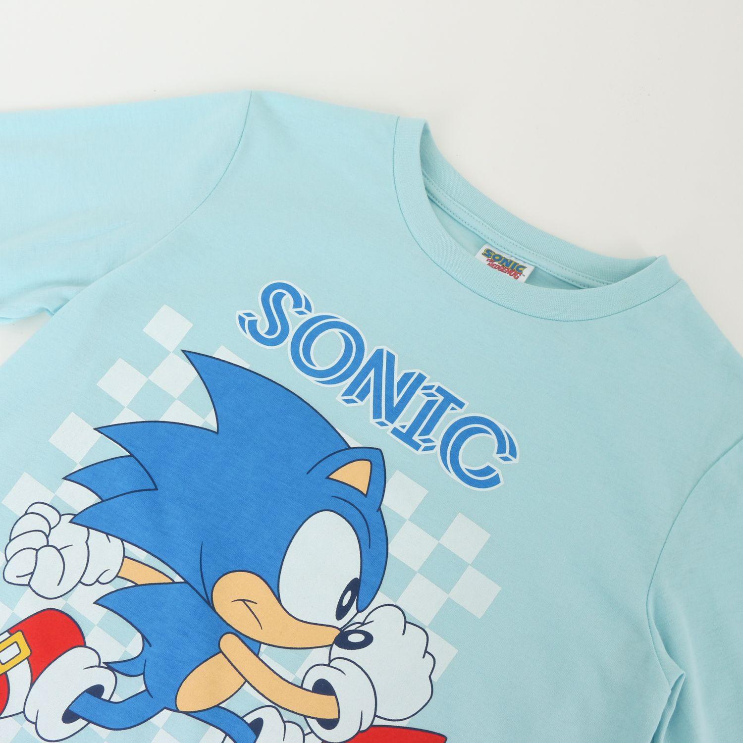 Pijama Manga Larga Niño Sonic Corriendo Celeste Sonic-2