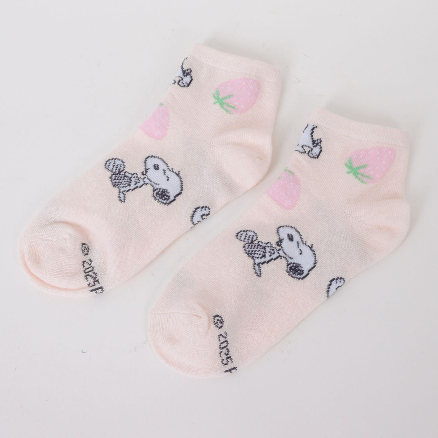 Tripack Calcetín Mujer Rosado Sweet Snoopy-2