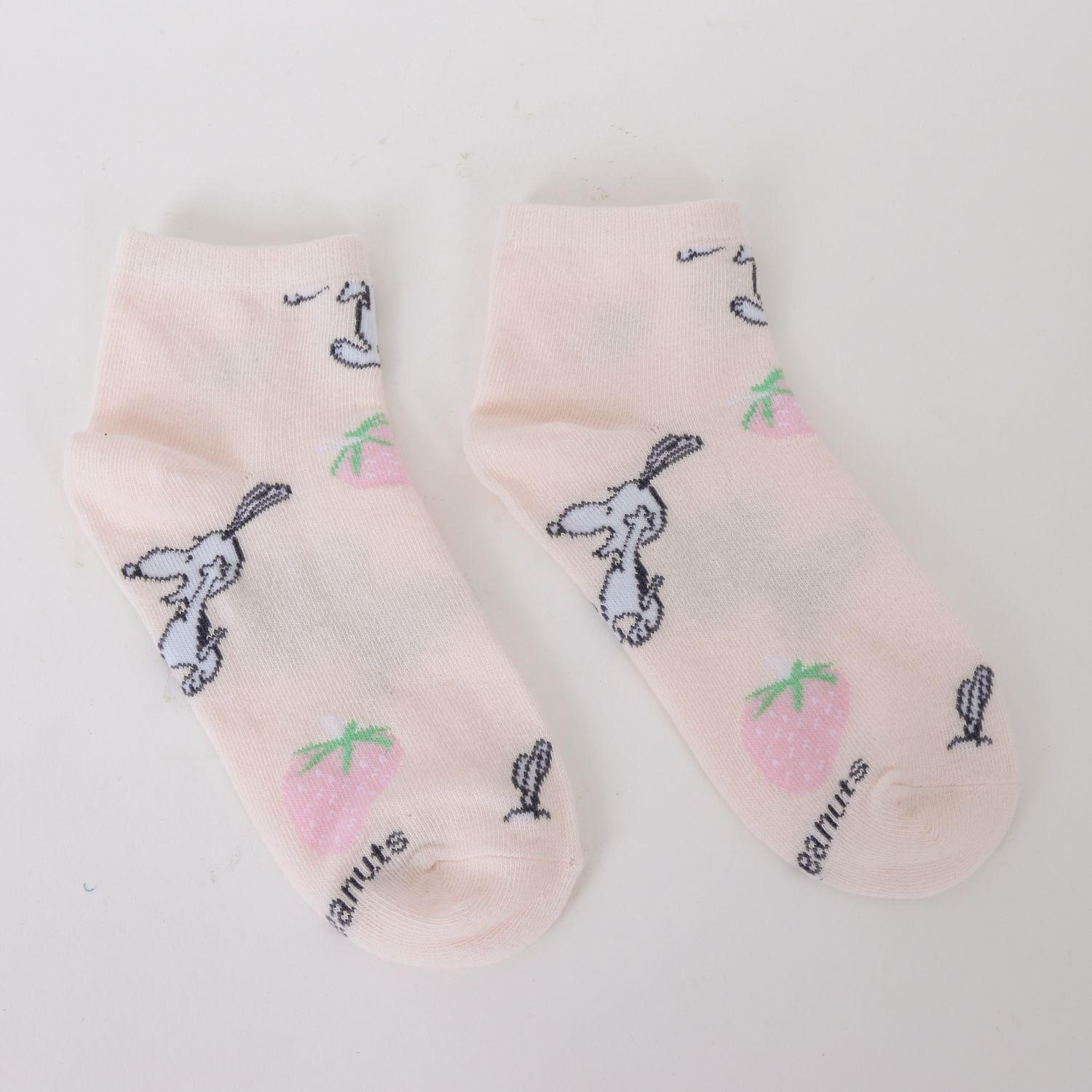 Tripack Calcetín Mujer Rosado Sweet Snoopy-3