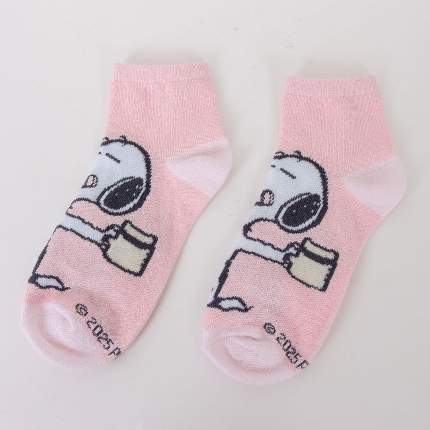 Tripack Calcetín Mujer Rosado Sweet Snoopy-5