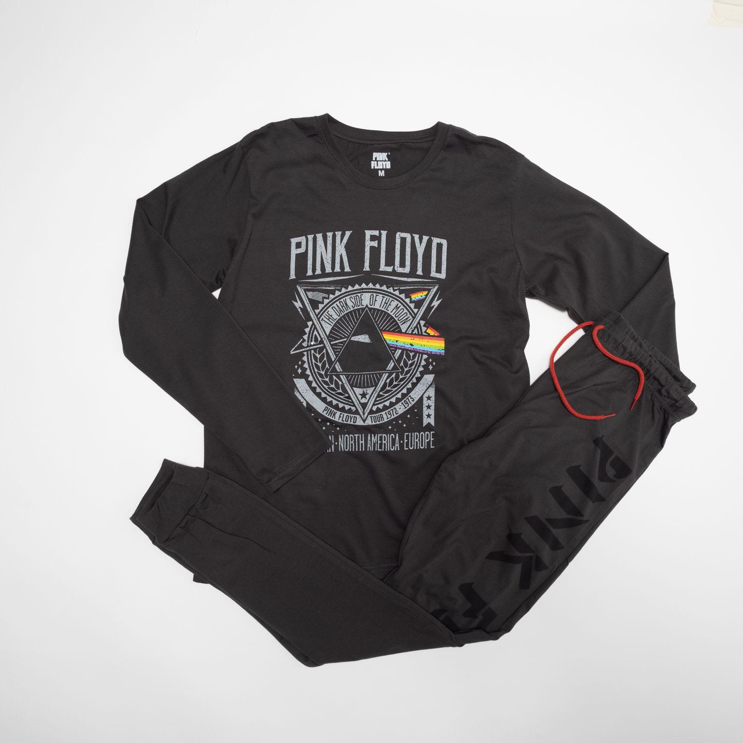 Pijama Hombre Fan Negro Pink Floyd-0