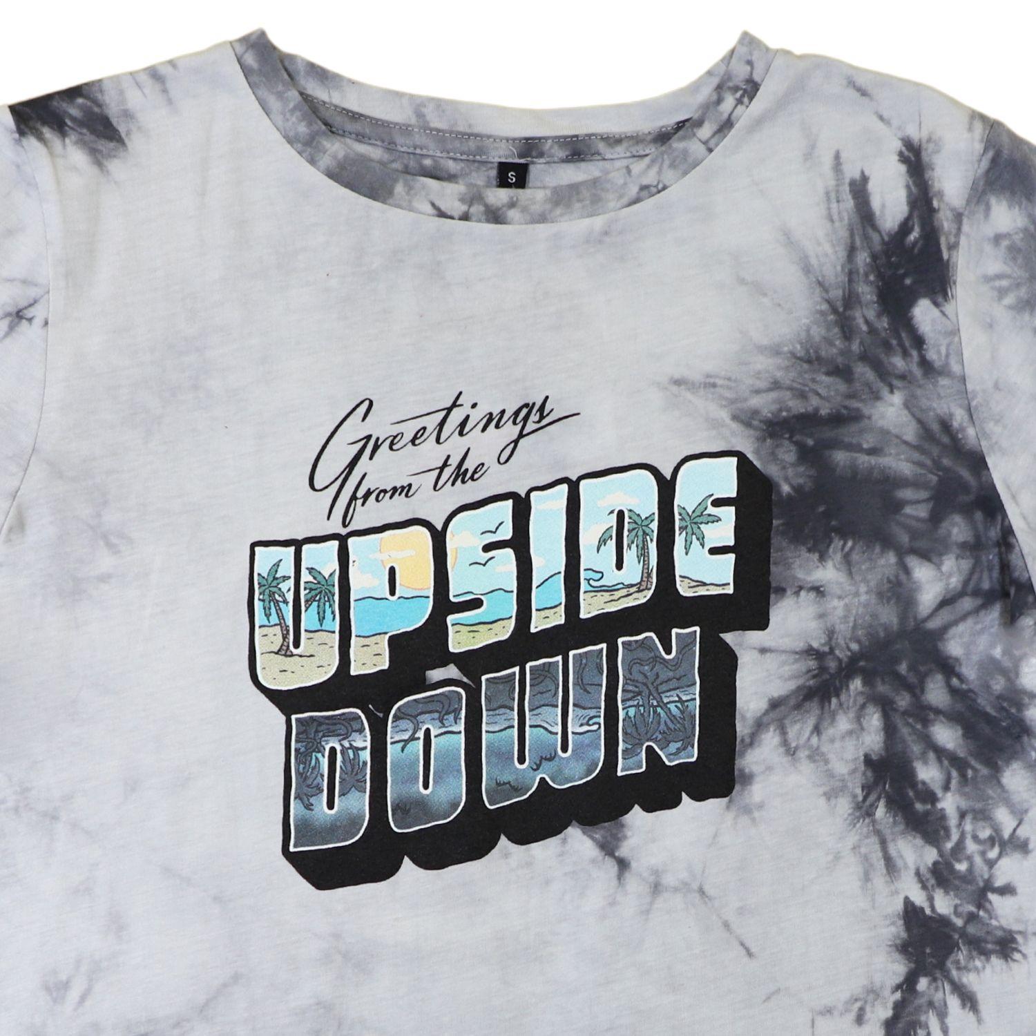 Polera Mujer Stranger Things Upside Gris Stranger Things-2