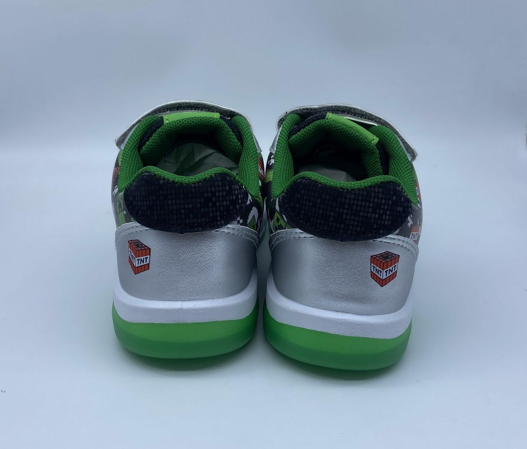 Zapatillas con luces Niño Negro Iconos Minecraft-3