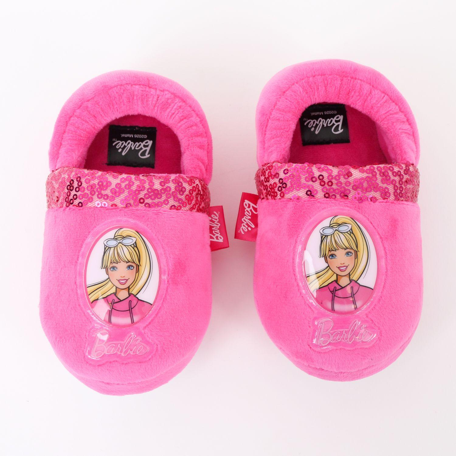 Pantufla Niña Lentejuelas Logo Rosado Barbie-4