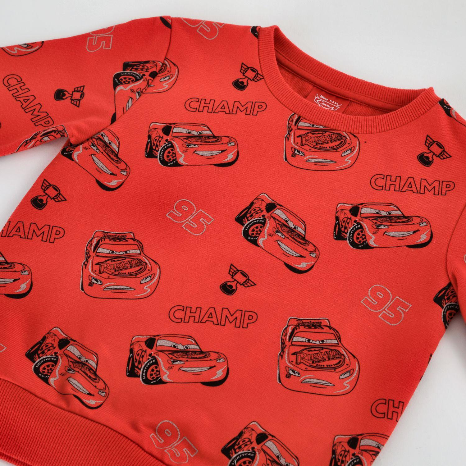 Polerón Cerrado Niño Cars Disney Full Print Rojo-3
