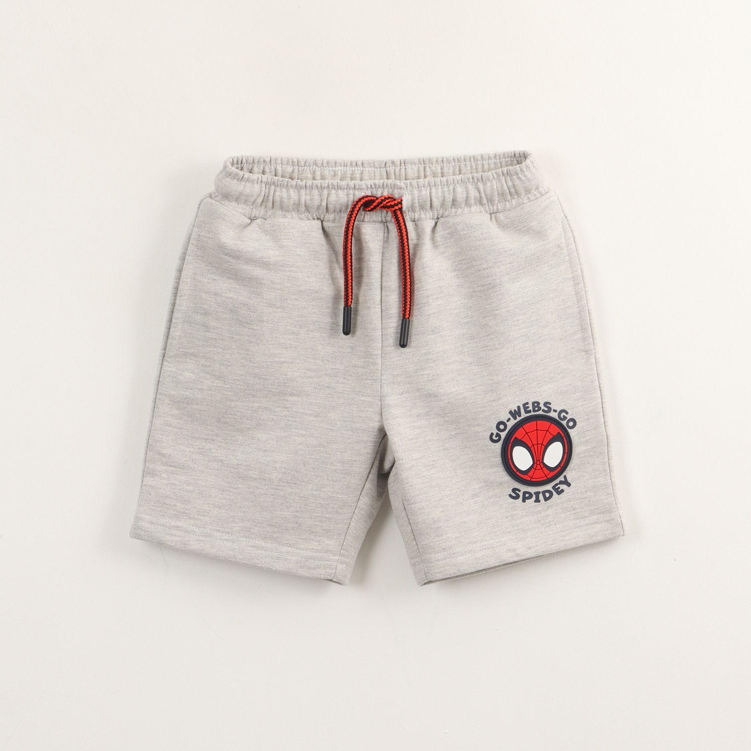 Short Cordón Niño Gris Personaje Spidey Marvel-0