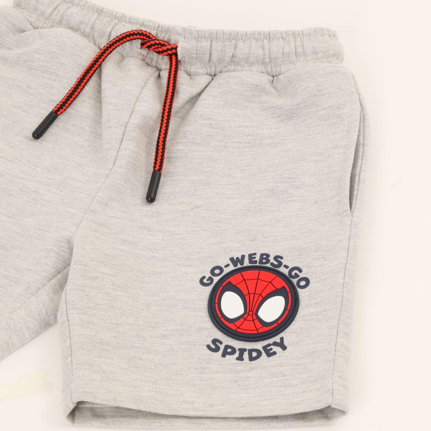 Short Cordón Niño Gris Personaje Spidey Marvel-2