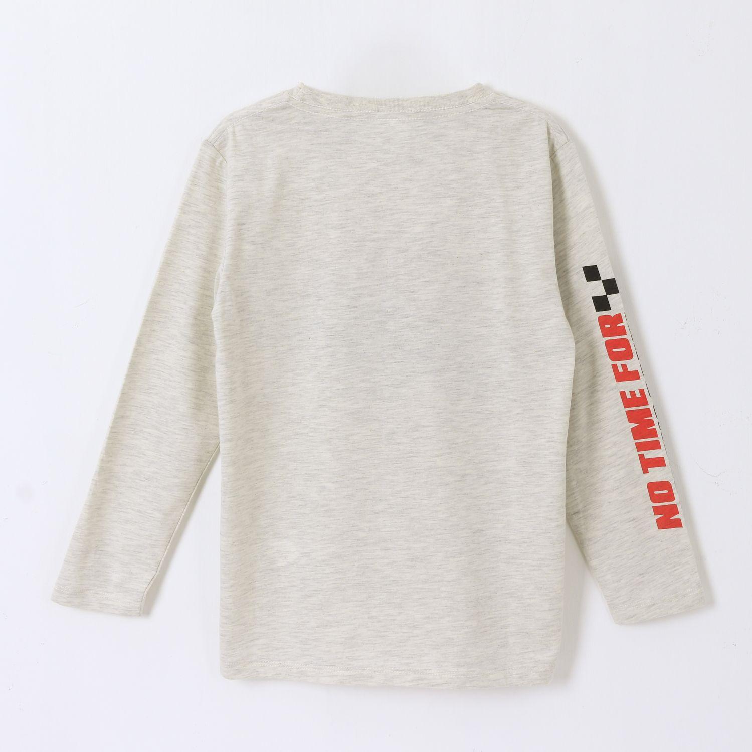 Polera Manga Larga Niño Rayo McQueen Cars Gris Disney-1