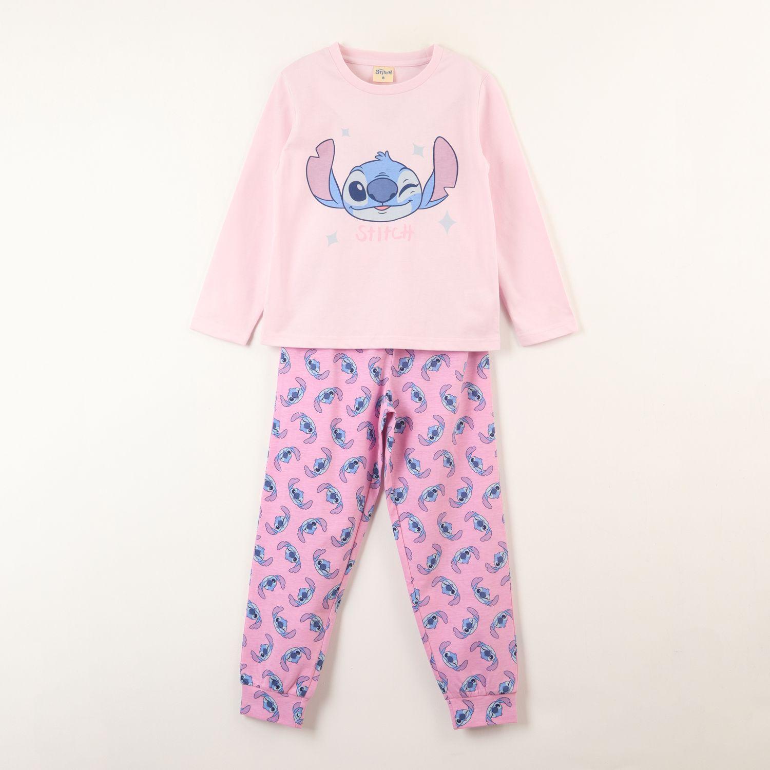 Conjunto Pijama Niña Lilo & Stitch Guiño Rosado Disney-0