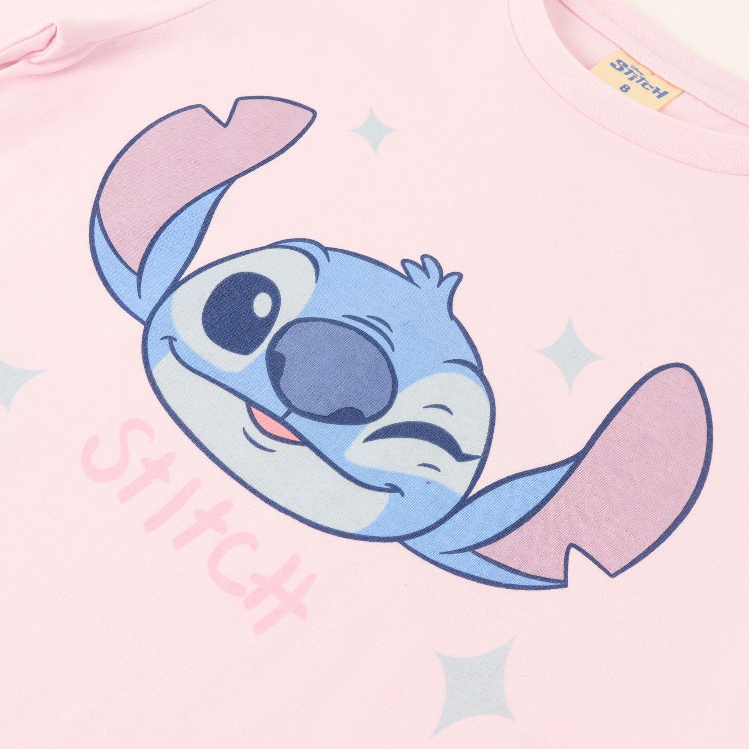Conjunto Pijama Niña Lilo & Stitch Guiño Rosado Disney-1