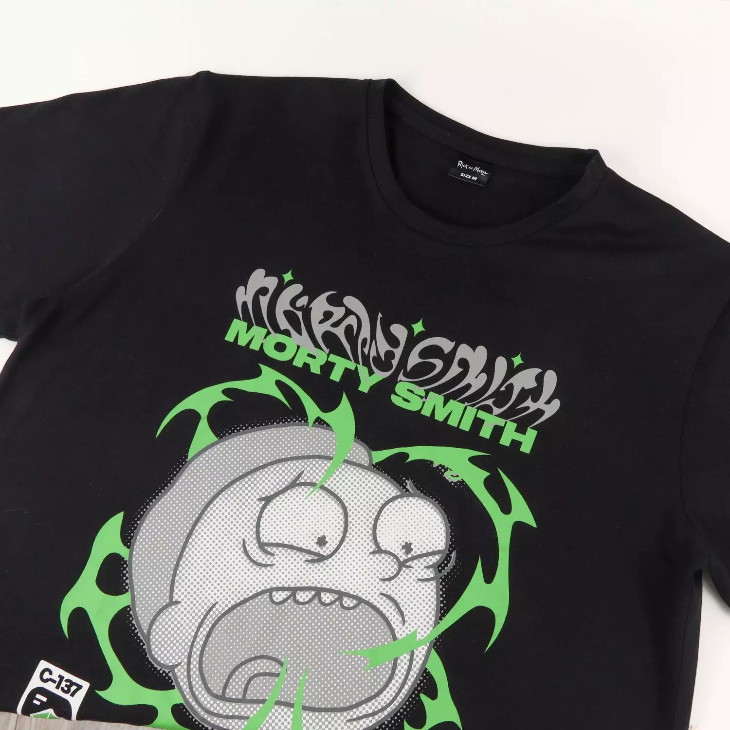Pijama Manga Corta Hombre Negro Rick and Morty-2