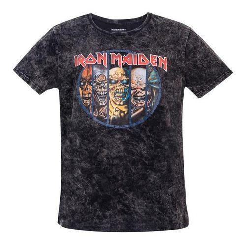 Polera Hombre Eddie Gris Iron Maiden-0