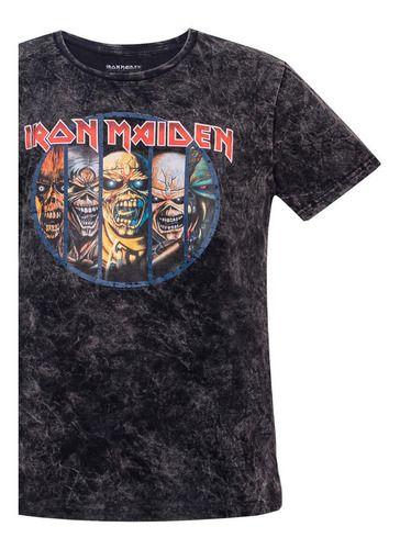 Polera Hombre Eddie Gris Iron Maiden-2