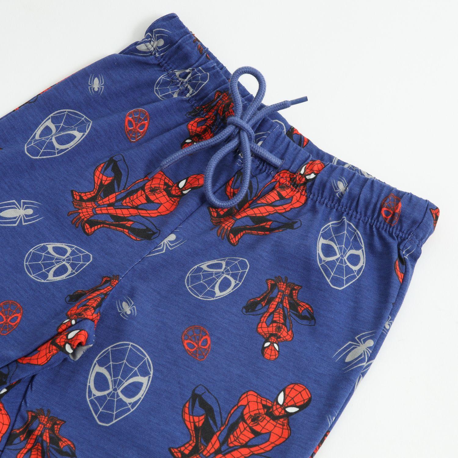 Pijama Manga Larga Niño Spiderman Print Gris Marvel-3