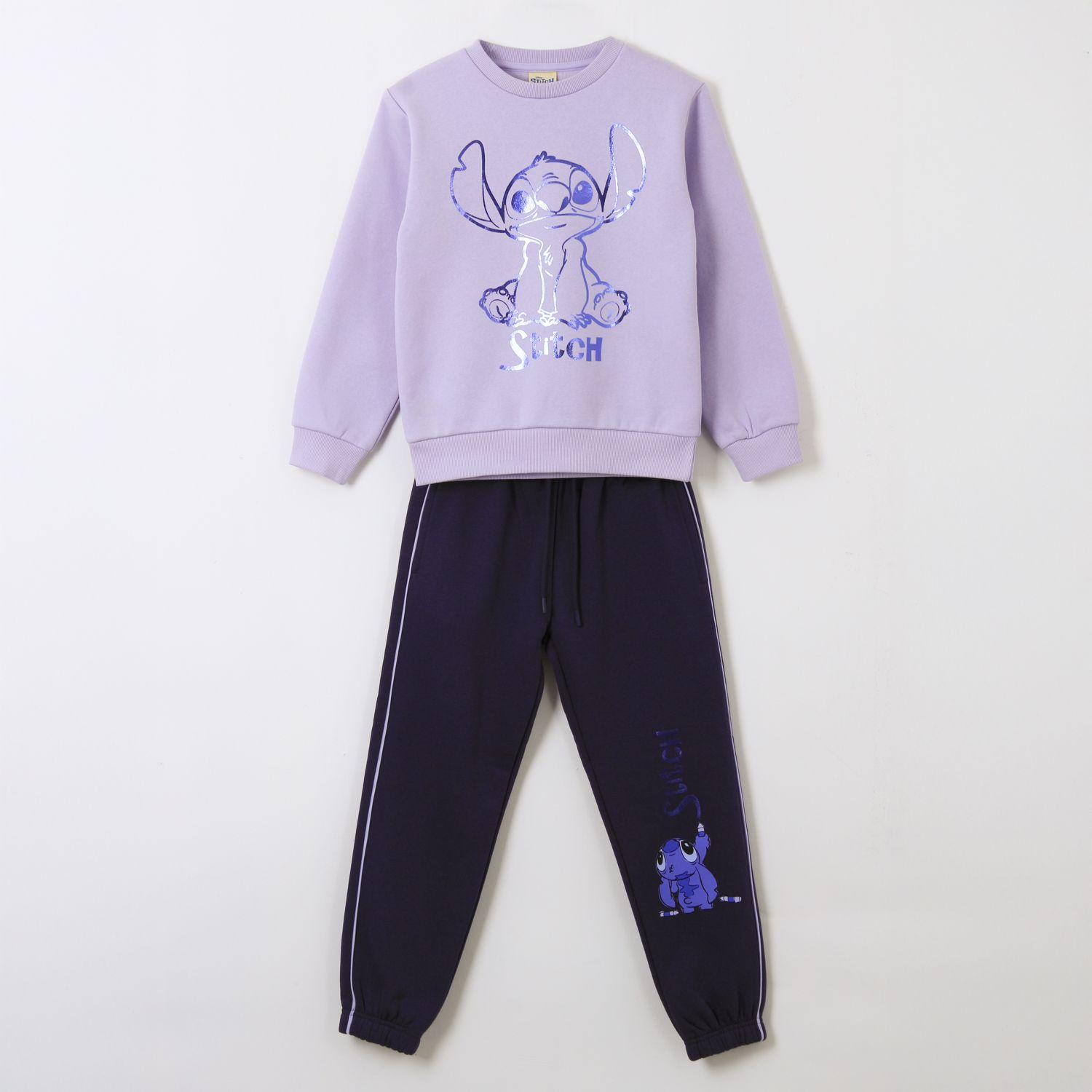 Conjunto Buzo Niña Morado Lilo & Stitch Disney-0