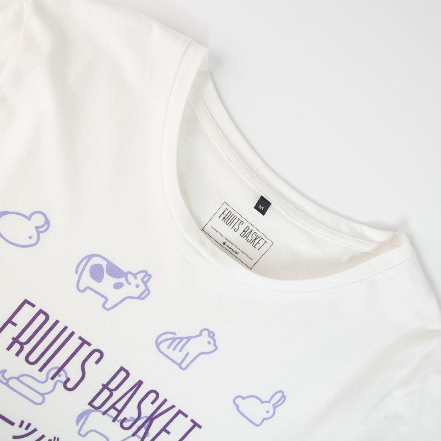 Polera Mujer  Fruits Basket  Animals Blanco-1