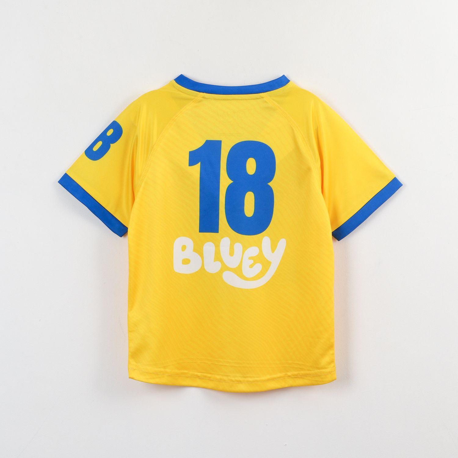 Polera Manga Corta Niño Amarillo Fútbol Bluey-2