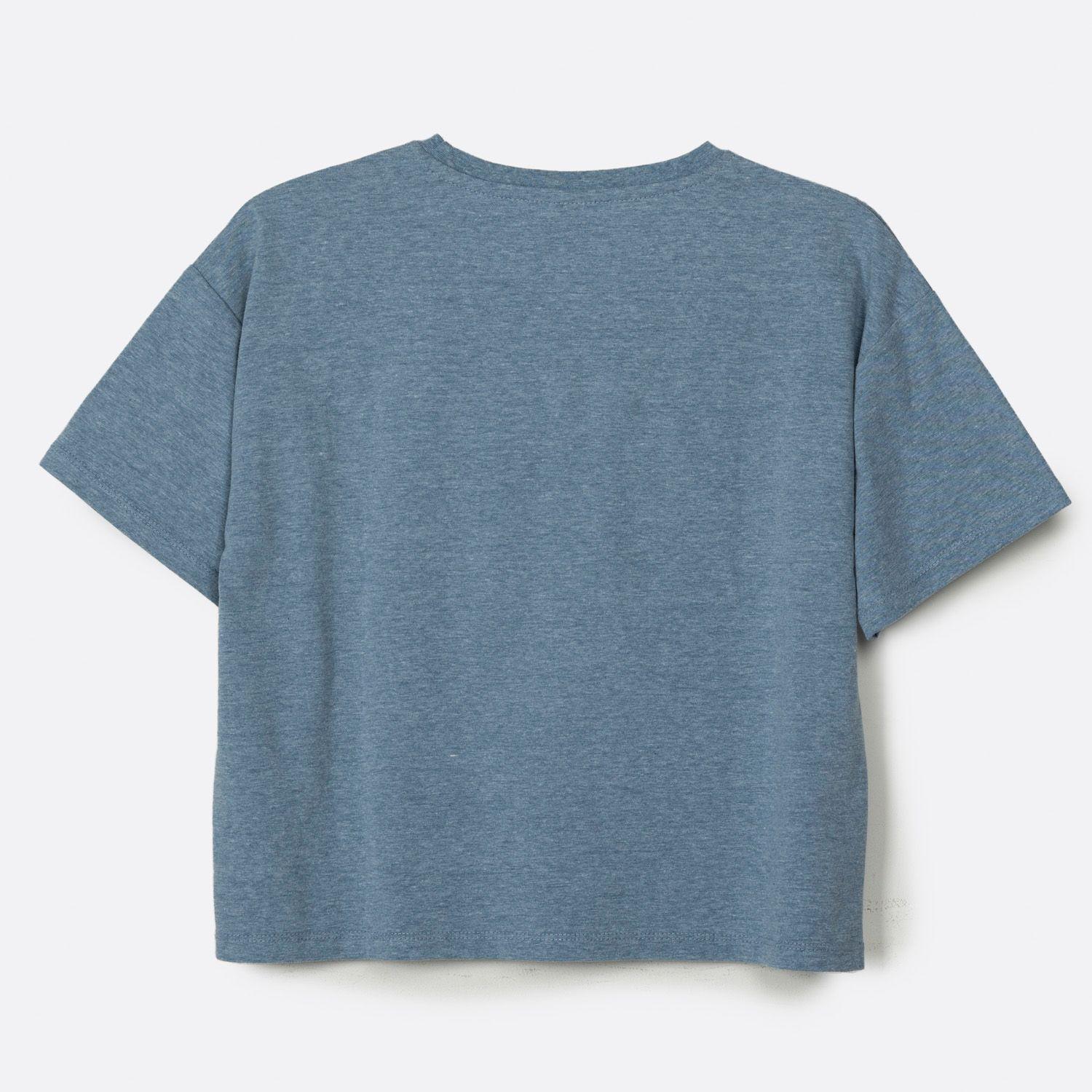 Polera Manga Corta Niña Baby Yoda Azul Star Wars-1