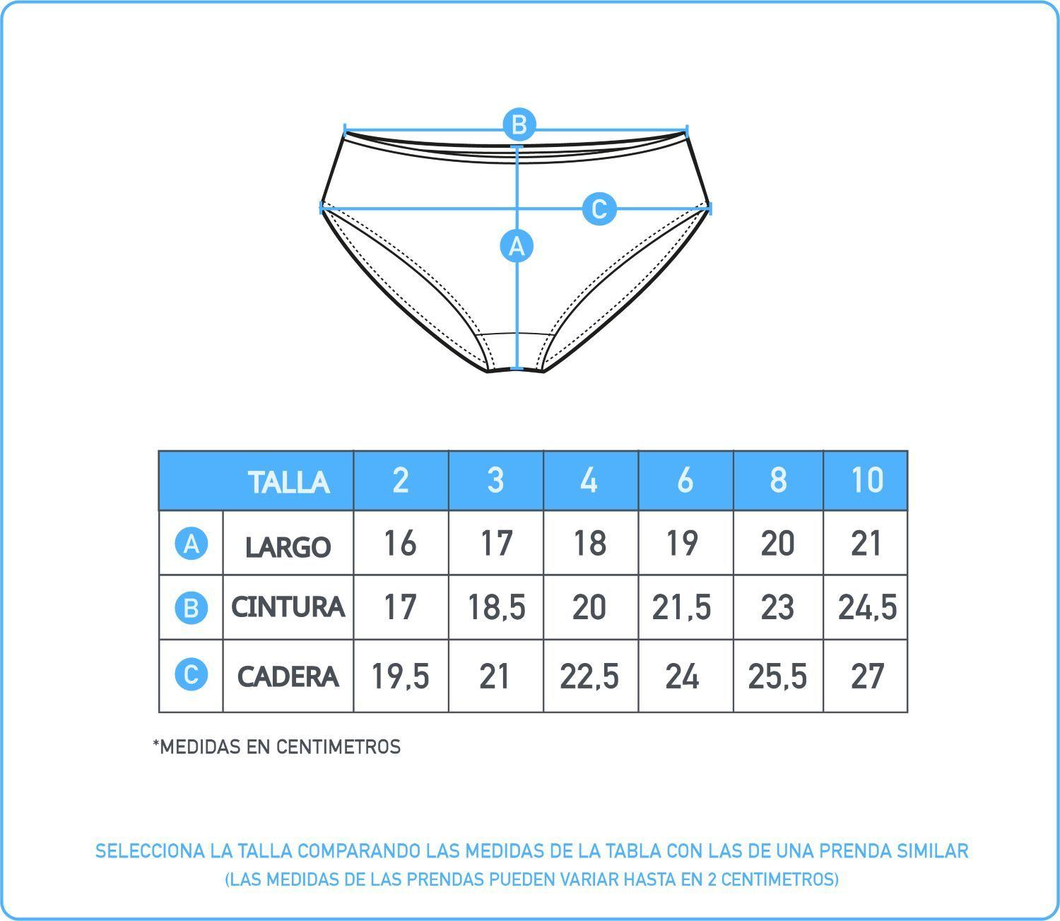 Tripack Calzón Niña Full Print Lilo & Stitch Celeste Disney-4