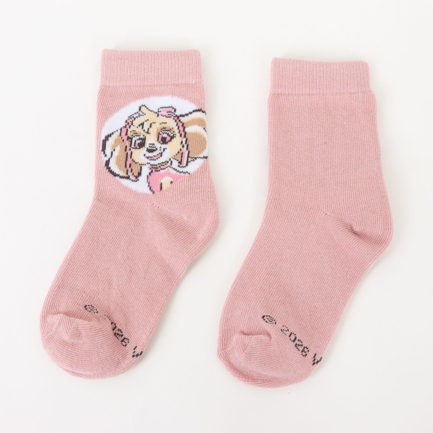 Tripack Calcetines Niña Rosado Skye Paw Patrol-2