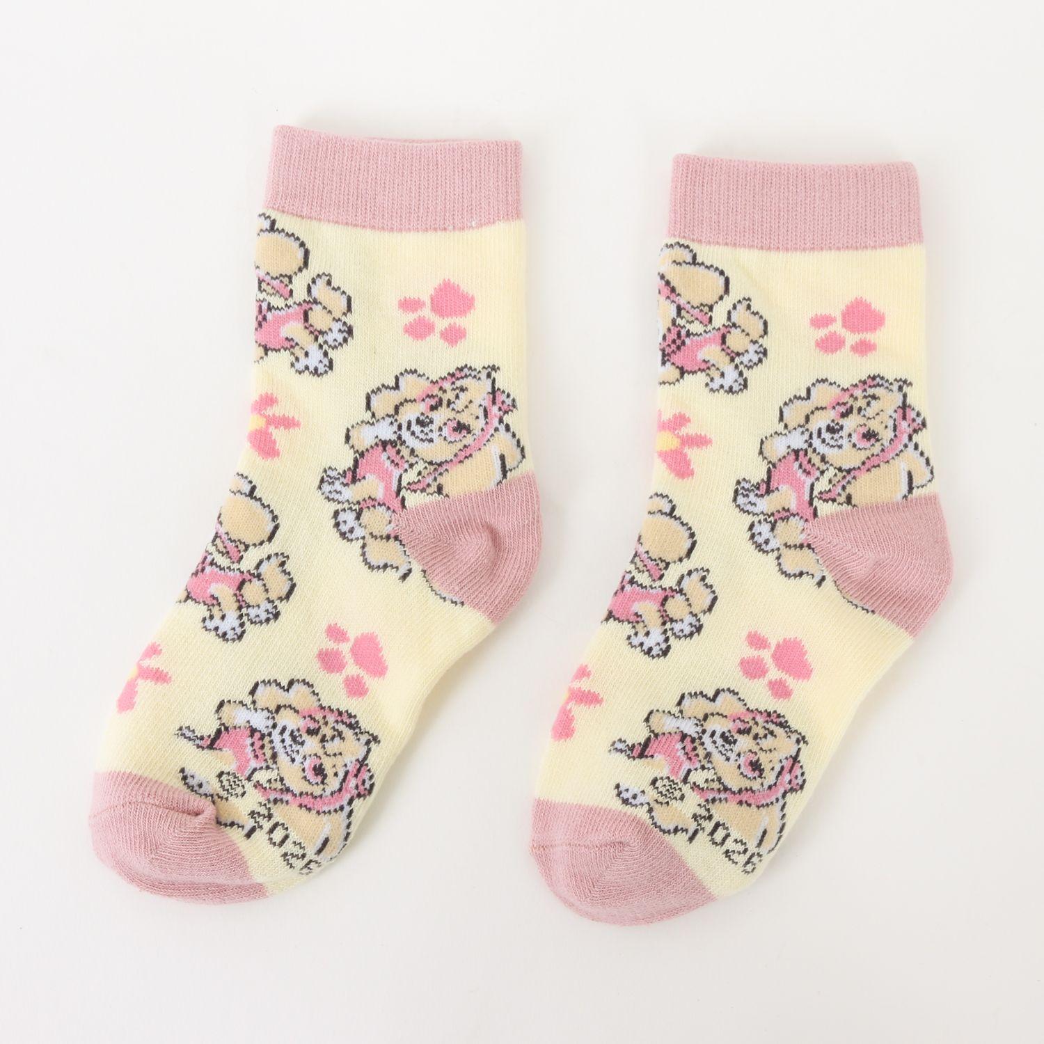Tripack Calcetines Niña Rosado Skye Paw Patrol-4
