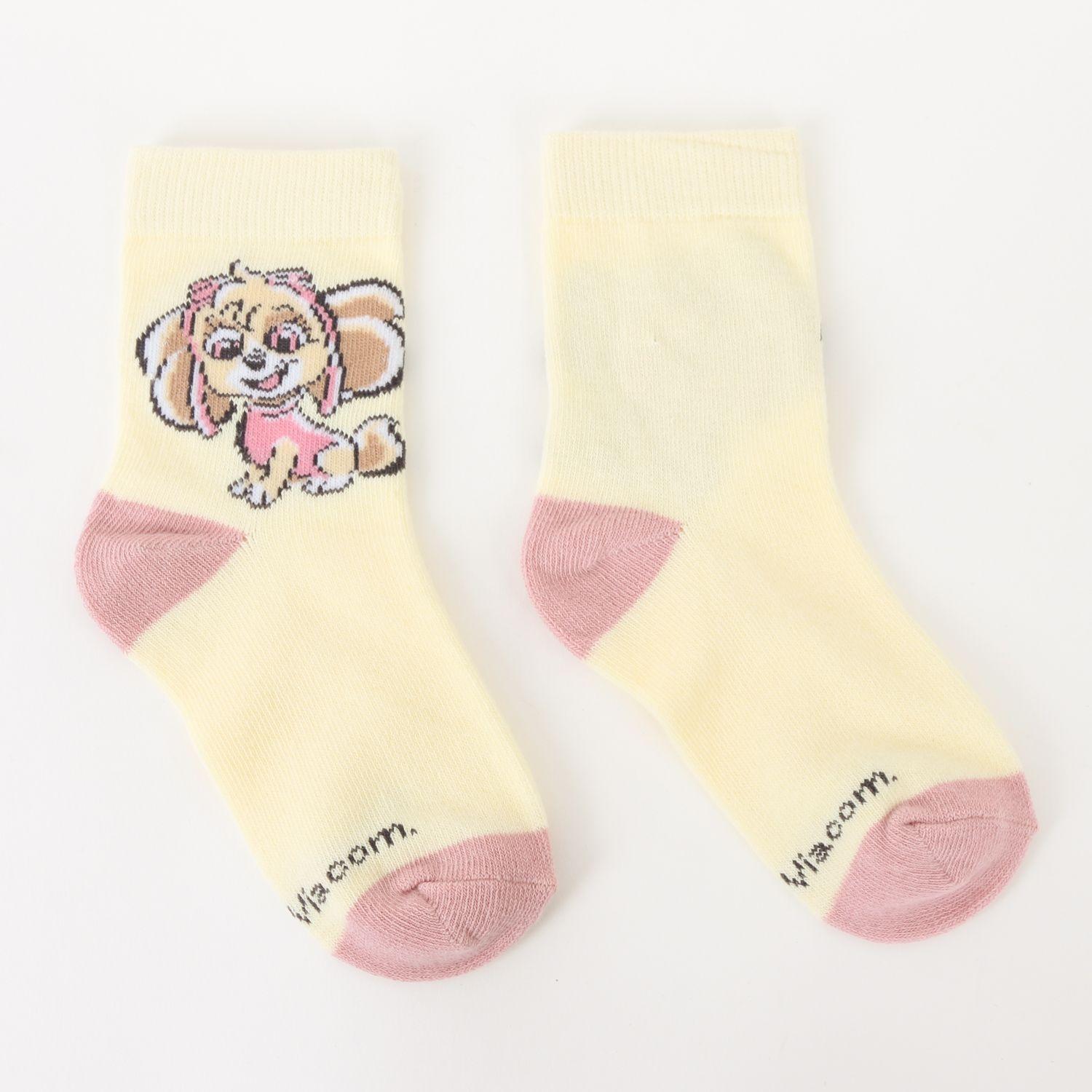 Tripack Calcetines Niña Rosado Skye Paw Patrol-5