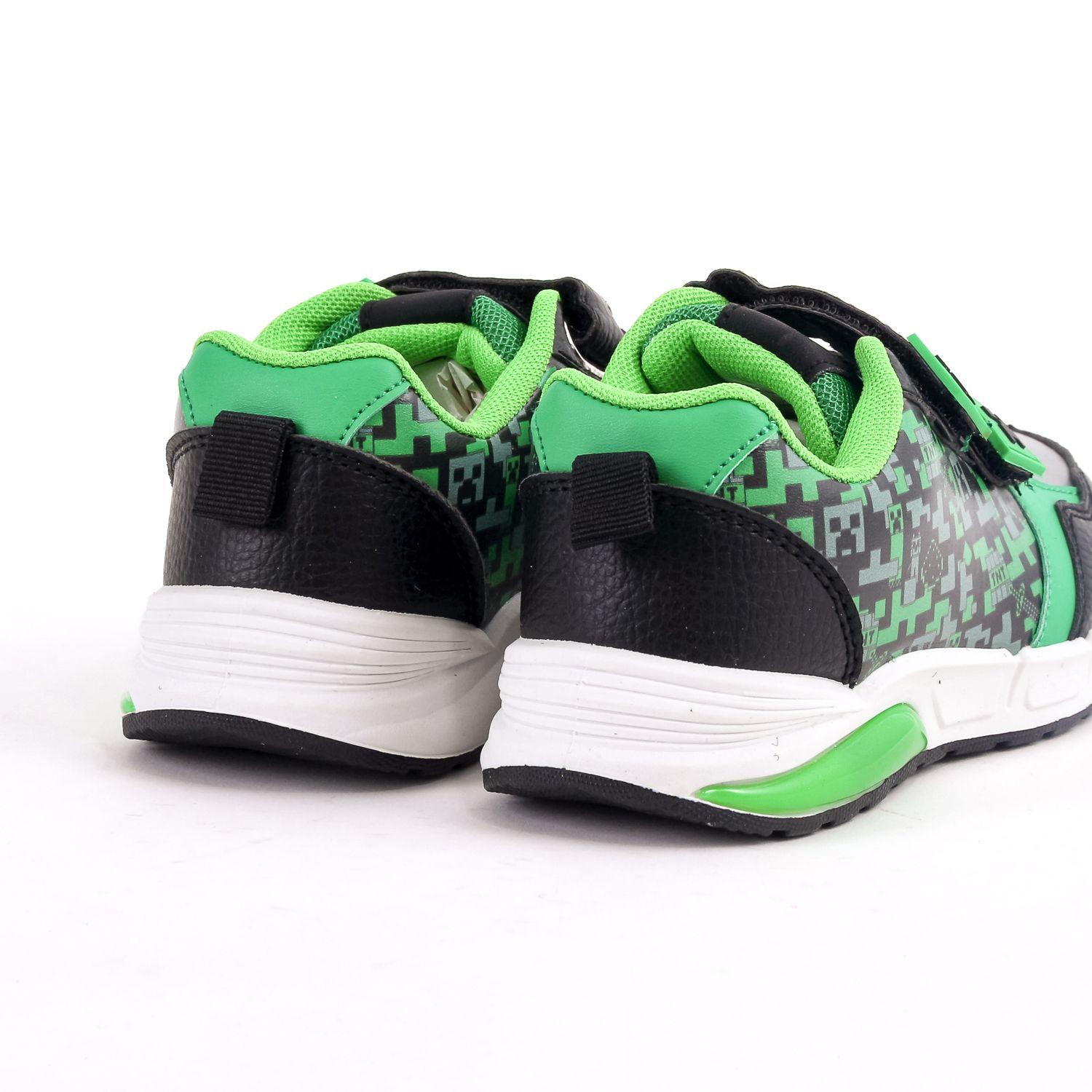 Zapatilla Luces Niño Full Print Negro Minecraft-2